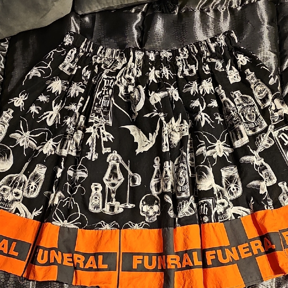 Unbranded Goth/pinup Swing Skirt, XL
